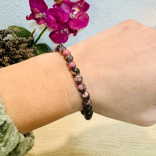 Pulsera Rodonita -Amistad, Perdón, Heridas