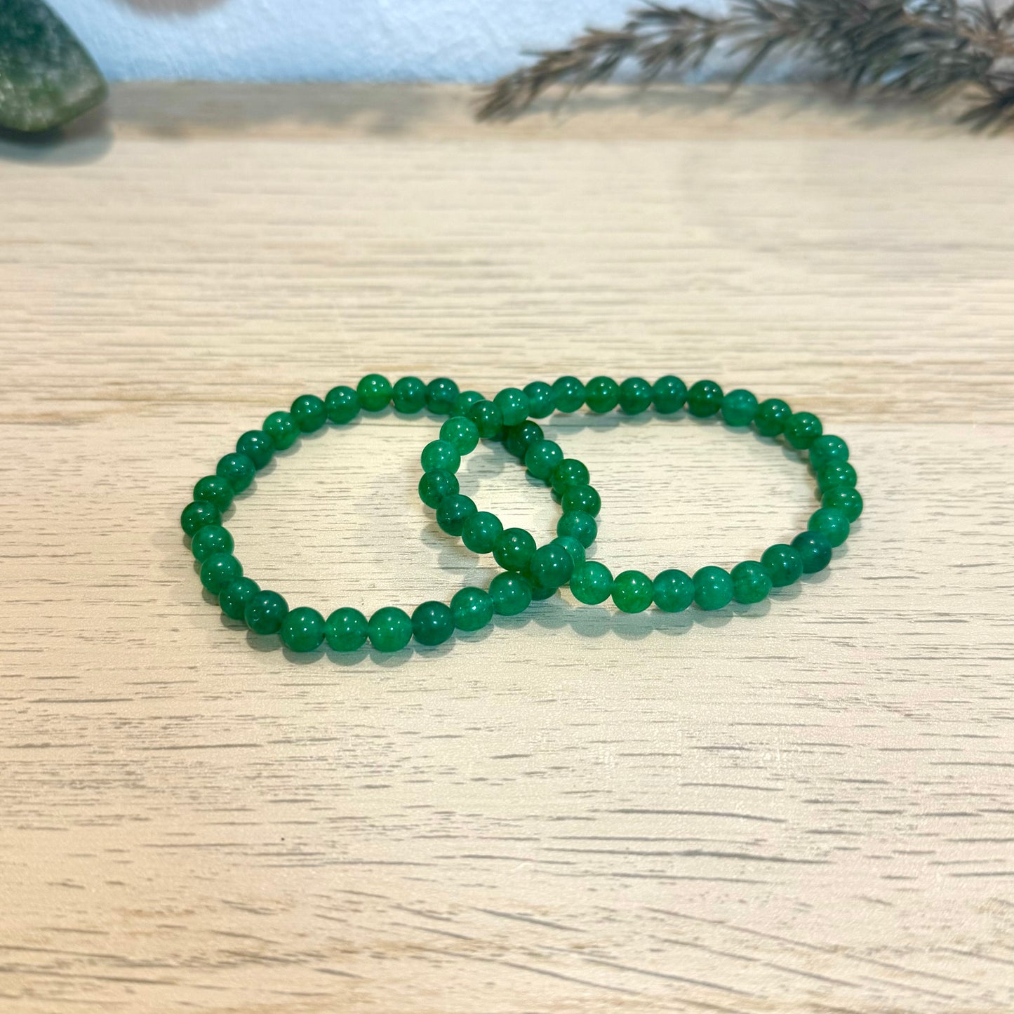 Pulsera Cuarzo Verde- Salud, Armonía,Prosperidad
