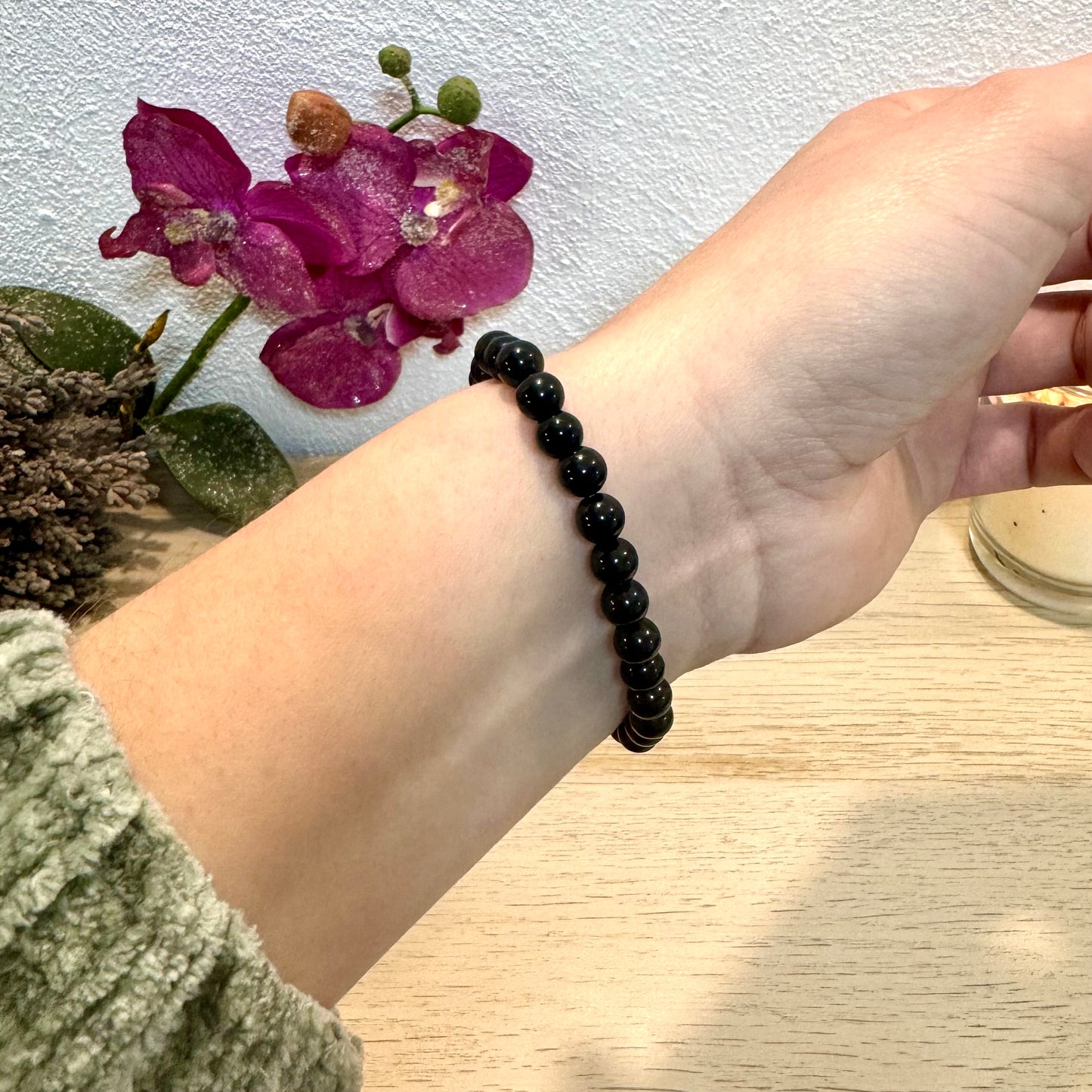 Pulsera Obsidiana- Protección,Limpieza