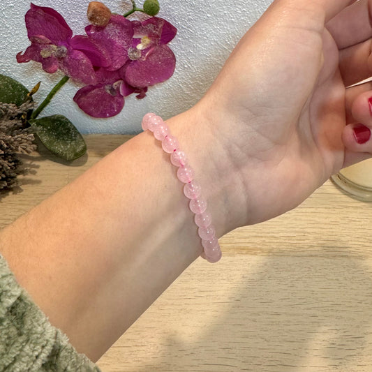 Pulsera Cuarzo Rosa- Amor, Relaciones