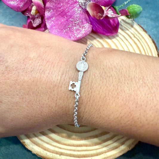 Pulsera Llave de San Benito Plata 925